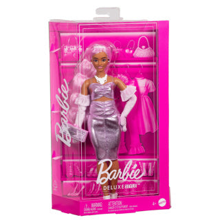 Barbie fashionsta pop deluxe+metallic roze haar 