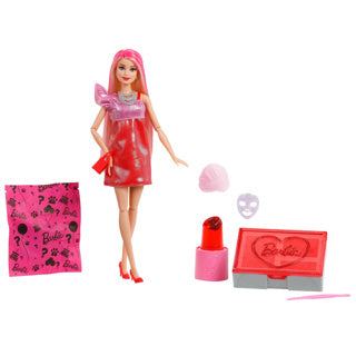 Ty barbie reveal par unbox glam red doll