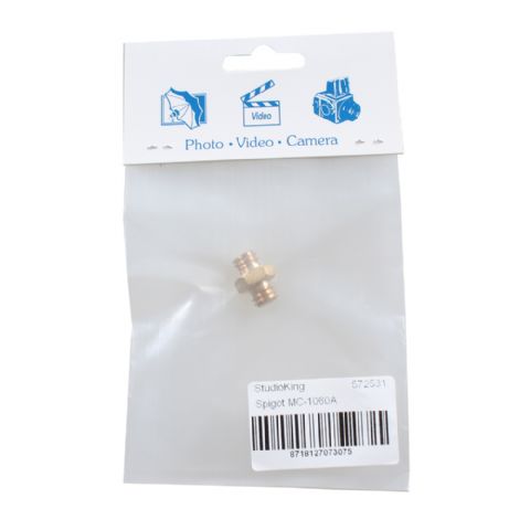 Studioking spigot verloopnippel mc-1060a 3 8 mannelijk 3 8 mannelijk