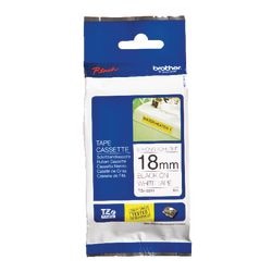 Extra klevende tape brother tzes241 18mmx8m zwart wit