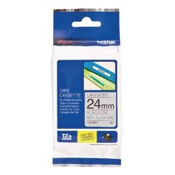 Labeltape brother tzem951 24mmx8m zwart mat-zilver