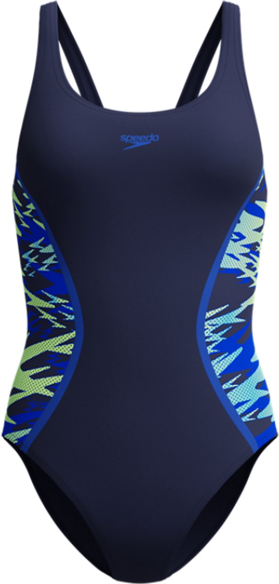 Speedo hyperboom muscleback 1 piece dames sportbadpak - marine blauw