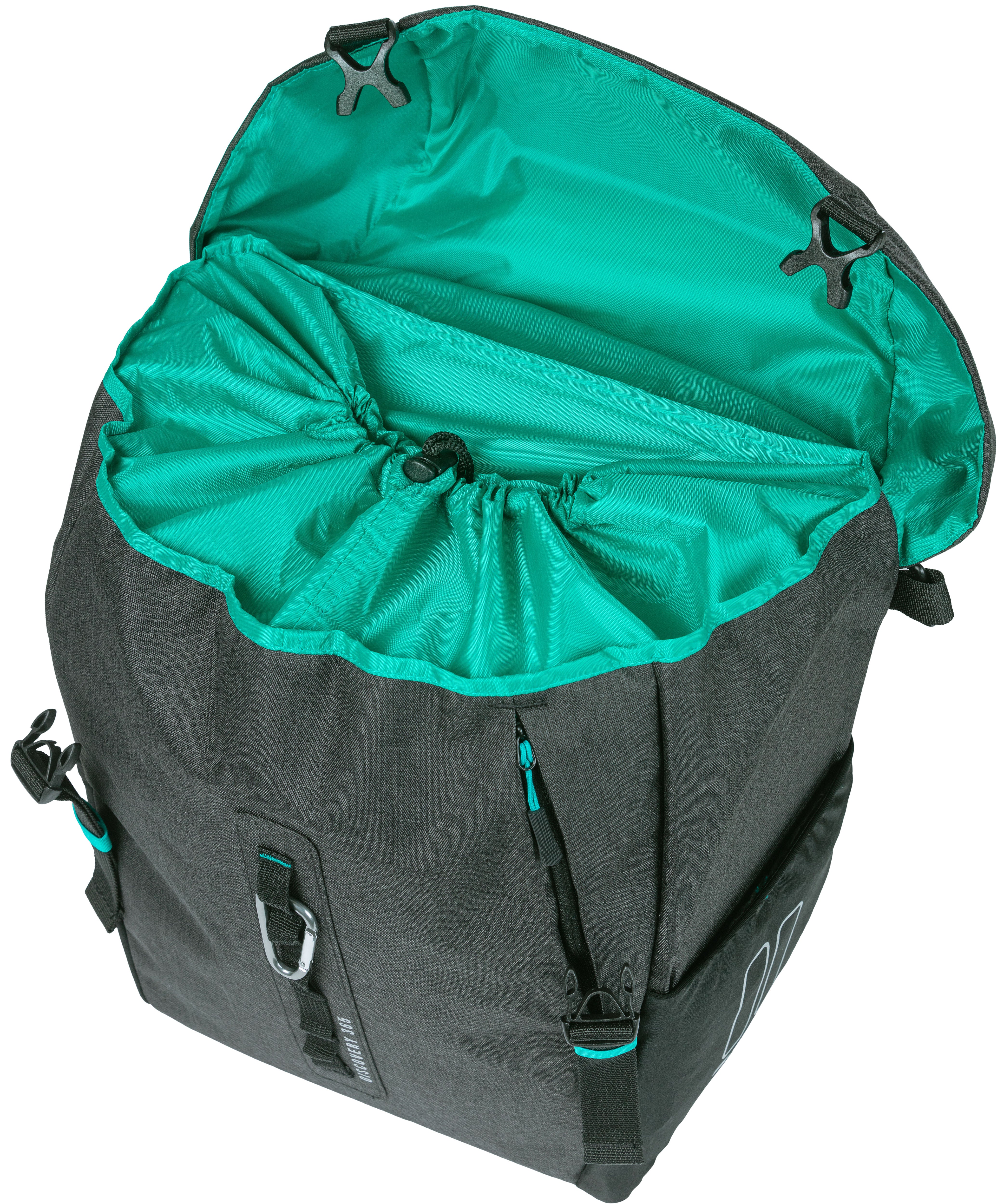 Basil Discovery 365D enkele fietstas L - sportieve, lichtgewicht enkele fietstas - 20L - zwart melee