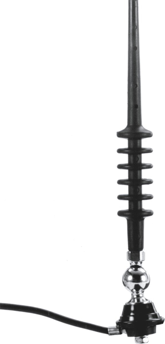 Carpoint antenne fiberglas – montage op dak of spatbord - instelbare hoek 0 - 180º - afschroefbare mast - lengte 80 cm - boorgat ø 5mm - inbouwdiepte 12mm - antenne kabel 130cm