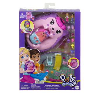 Polly pocket mama en baby egel - speelfigurenset