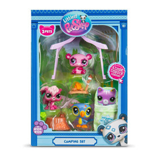 Bandai littlest pet shop playset camping 3-pack | 6 stuks