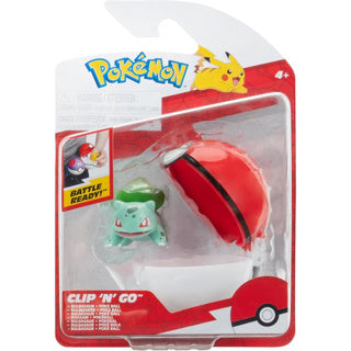 Jazwares pokémon clip 'n' go poké balls bulbasaur