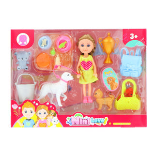 Popset met accessoires 2 assorti