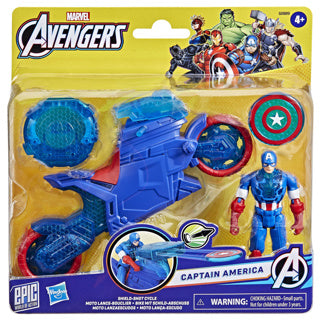 Hasbro marvel avengers epic world of action captain america shield-shot cycle - actiefiguur inclusief speelgoedmotorfiets