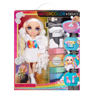 Mga entertainment regenboog hoog aquarel create-modepop - paarse ogen
