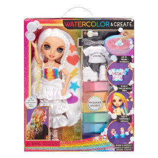 Mga entertainment regenboog hoog aquarel create-modepop - bruine ogen