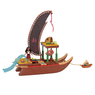 Disney princess small doll vaiana transforming boat