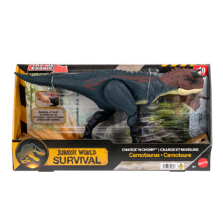 Mattel jurassic world rennen en bijten carnotaurus rennende brullende dinosaurus-actiefiguur
