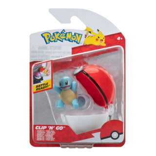 Jazwares pokémon - clip n go squirtle met pokébal