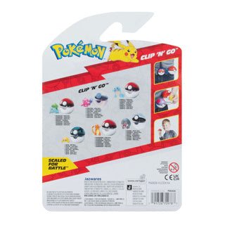 Jazwares pokémon - clip n go squirtle met pokébal
