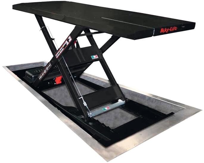 Bike-lift hefbrug absolute 756 gate floor version lifting platform bike-lif absolute 756 gate floor