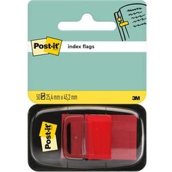 Index post-it 680-1-ro 25mm rood beschrijfbaar gemakkelijk verwijderbaar 50vel