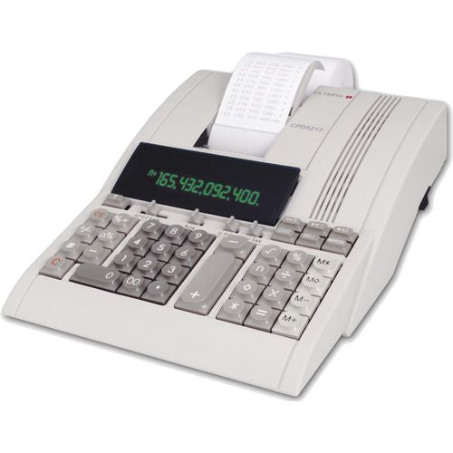 Rekenmachine met printer olympia cpd 5212 12-cijfer display grijs