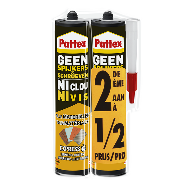 Pattex 1066732 - patex duopack geen spijkers geen schroeven express | 6 stuks