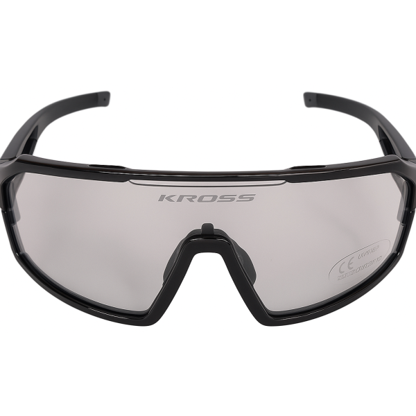 Kross fietsbril fly uv400 meekleurende lenzen - zwart frame