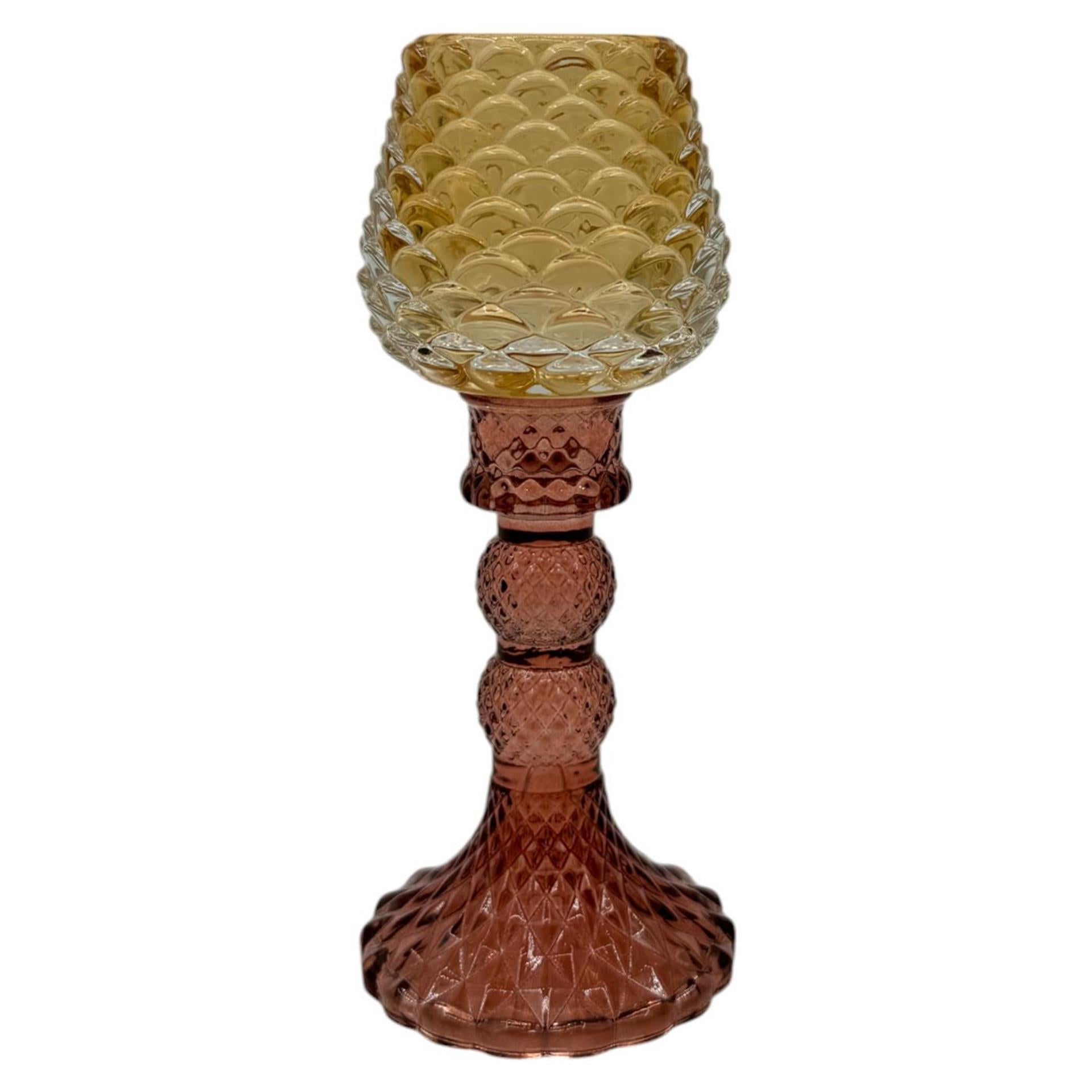 Mansion atmosphere theelichthouder pincone op voet 8x19cm