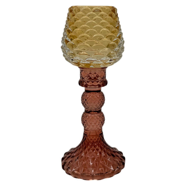 Mansion atmosphere theelichthouder pincone op voet 8x19cm