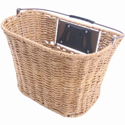 Büchel fietsmand city rotan klik pro - bruin