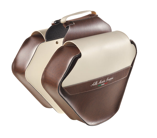 Monte Grappa Double Pannier Fashion leather brown cream