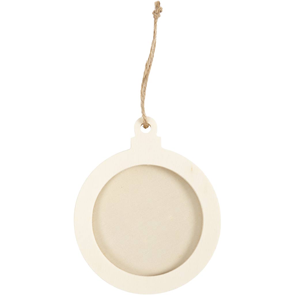 Creativ company houten ronde lijsthanger 8cm, 24st.