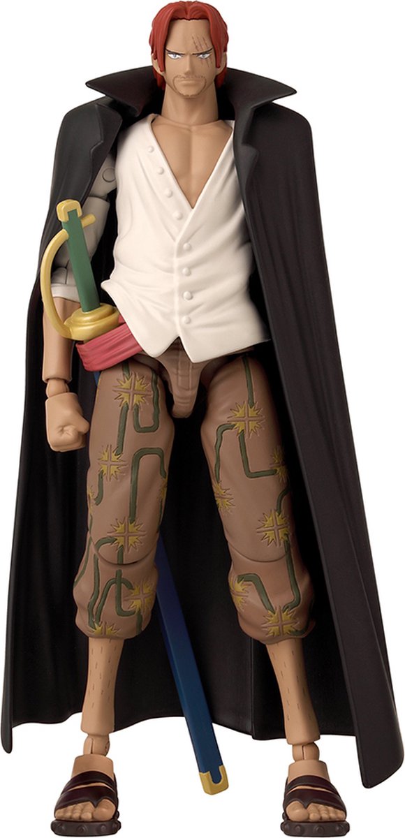 Bandai - anime heroes - one piece - shanks figuur 17 cm - officieel gelicenseerd one piece - shanks action figure - 36935