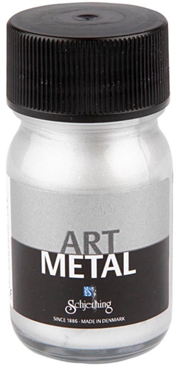 Creatief bedrijf hobbyverf metallic zilver, 30ml