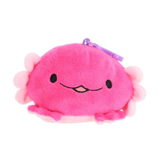 Axolotl pluche omkeer met sleutelhanger 4 assorti 10 cm | 4 stuks