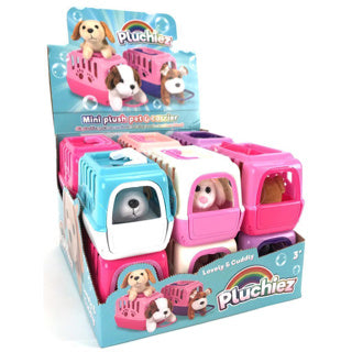 Pluchiez huisdier in reiskoffer assorti | 12 stuks