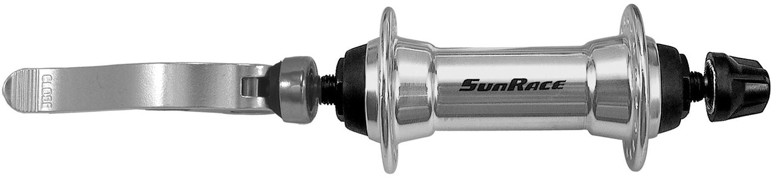 Moyeu avant SunRace HBM53 - 36 trous - blocage rapide - argent