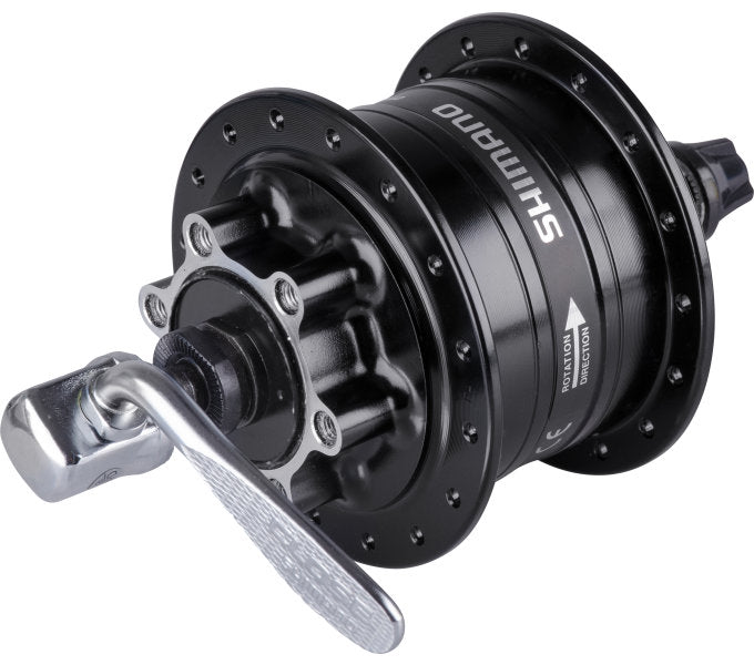 Moyeu Dynamon 32 trous Shimano HD-3D32 3 Watt - pour disque de frein 6 trous - blocage rapide - noir