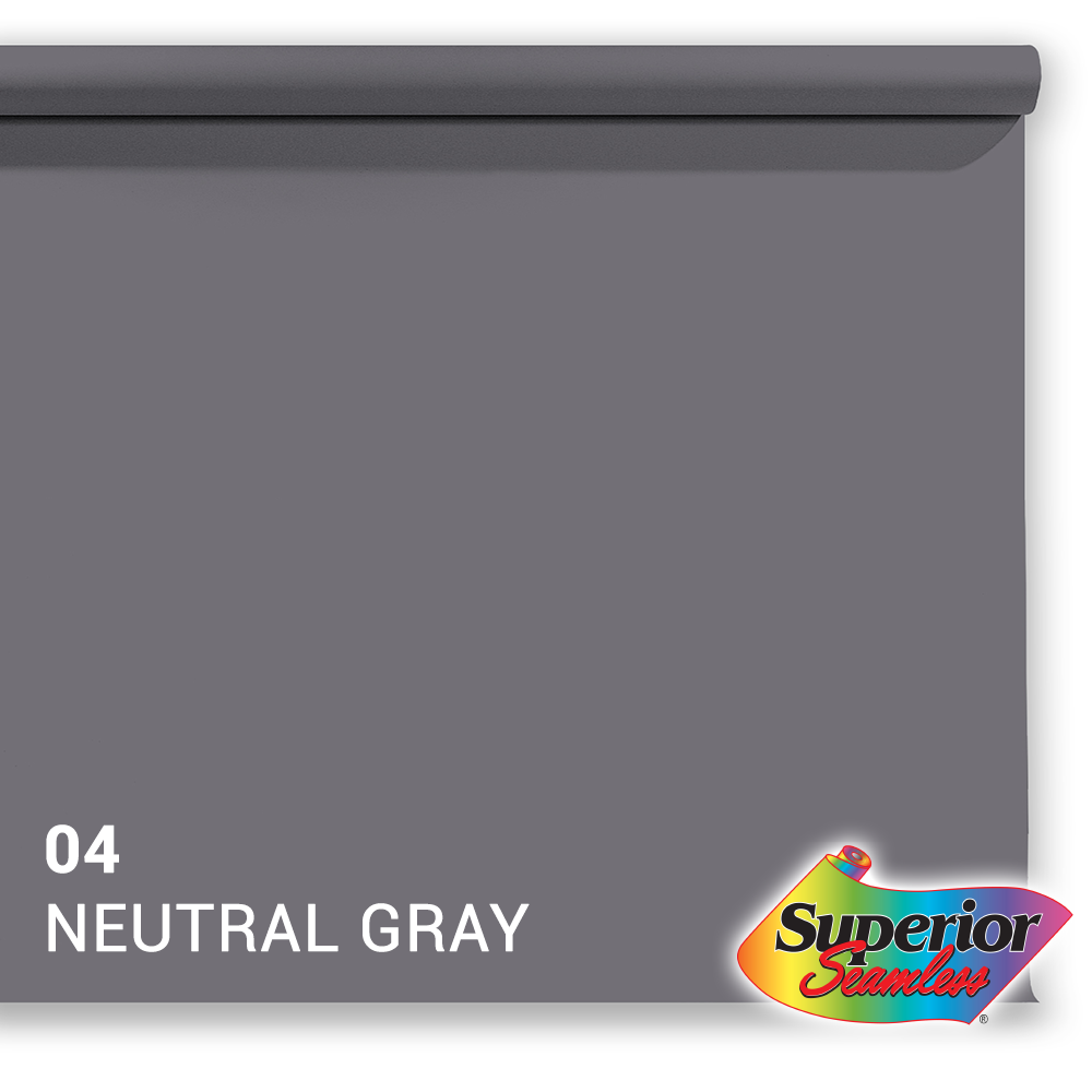 Superior achtergrondpapier 04 neutraal grijs 1,35 x 11m