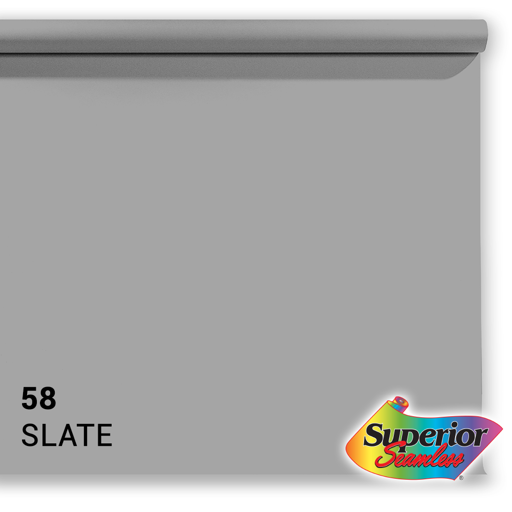 Superior achtergrondpapier 58 leigrijs 1,35 x 11m