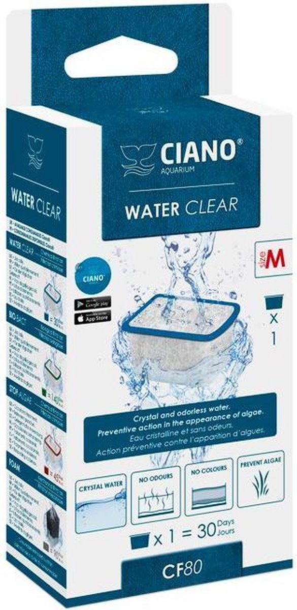 Ciano vervangende medium pads voor aquarium filter - water clear