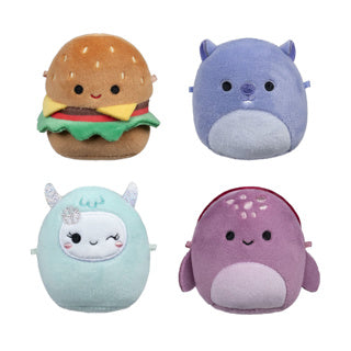 Squishmallows knuffel pluche micromallows - carl, yollie, javari, tudor, 4-pack
