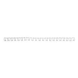 Draagbindruggen wirebind 21 gbc metaal 10mm zilver capaciteit 75vel