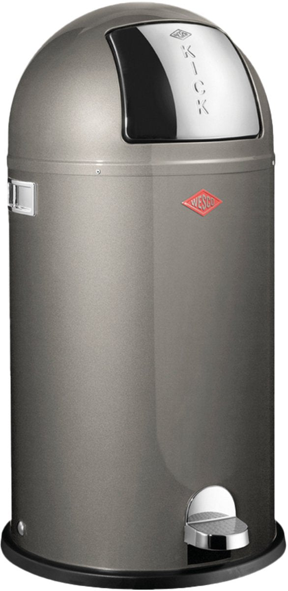 Wesco kickboy prullenbak | pedaalemmer | 40 liter | metaal - grafiet | afvalbak - made in germany