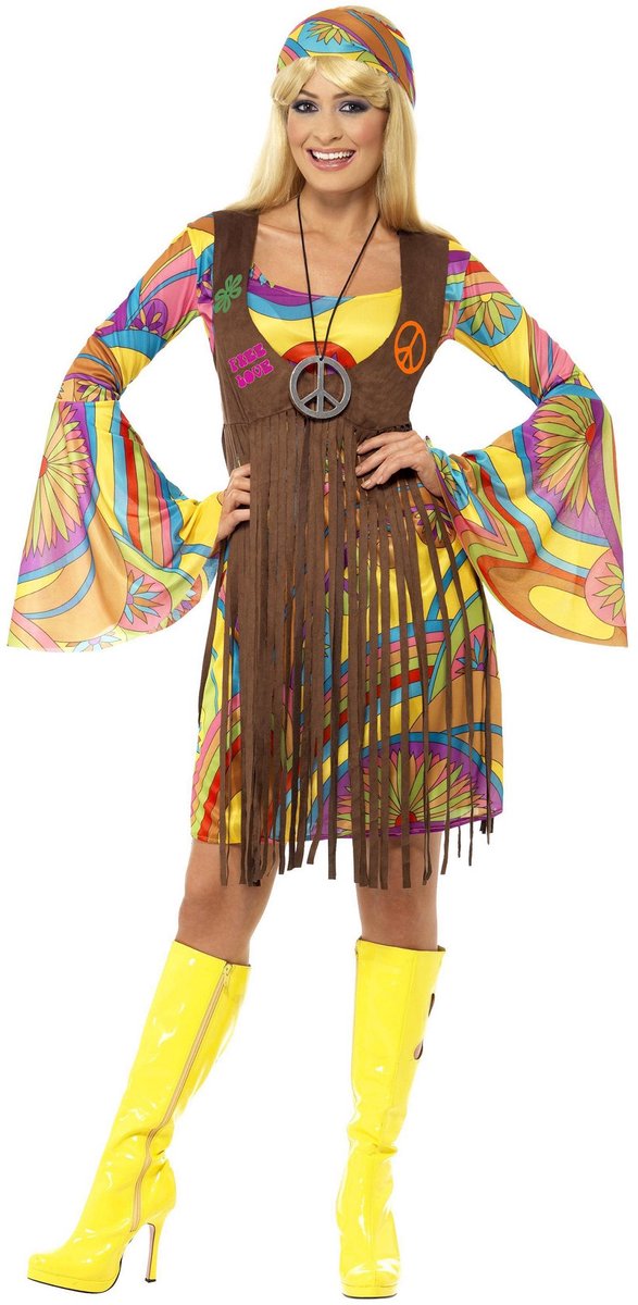 Vegaoo hippie outfit voor dames - verkleedkleding - large