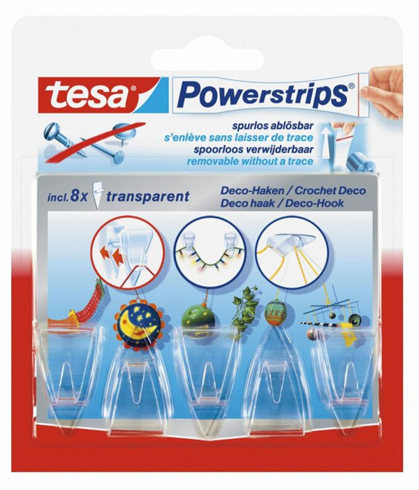 Tesa deco haak powerstrips transparant