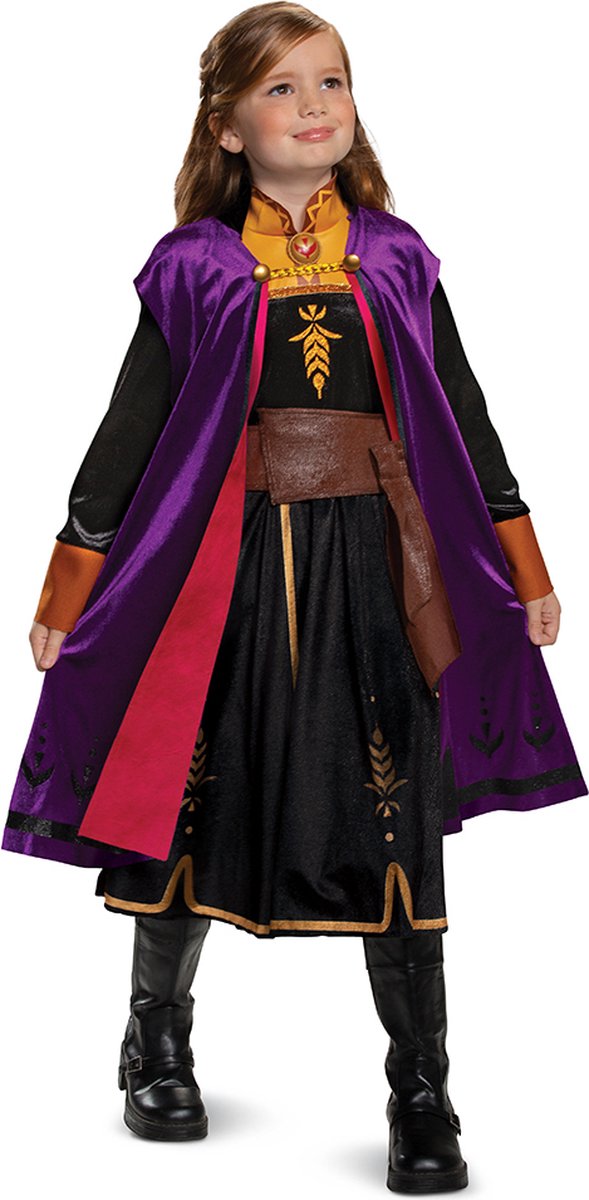 Disguise disney - frozen 2, anna op reis deluxe , maat s (5 - 6 jaar), meisjes