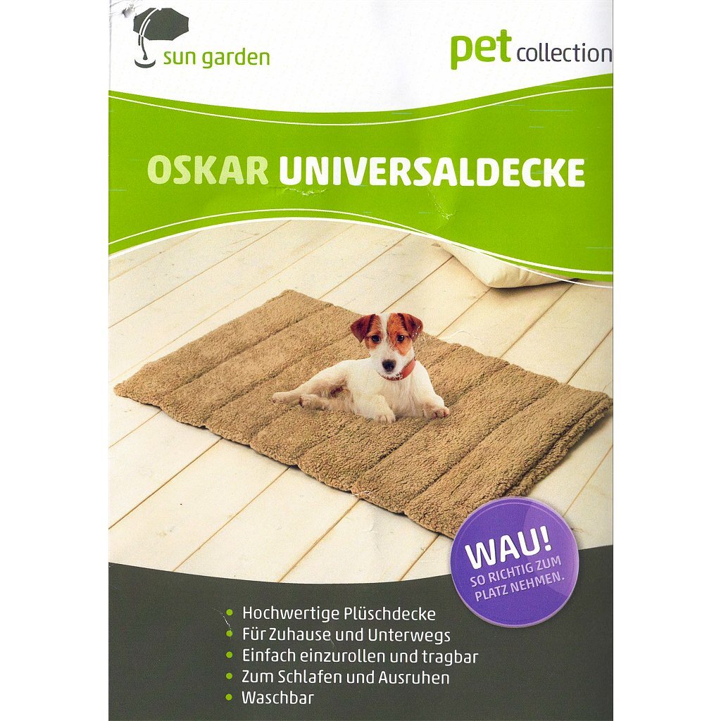 Zonnetuin oskar oprolbaar hondenkleed 100x65x4 cm beige