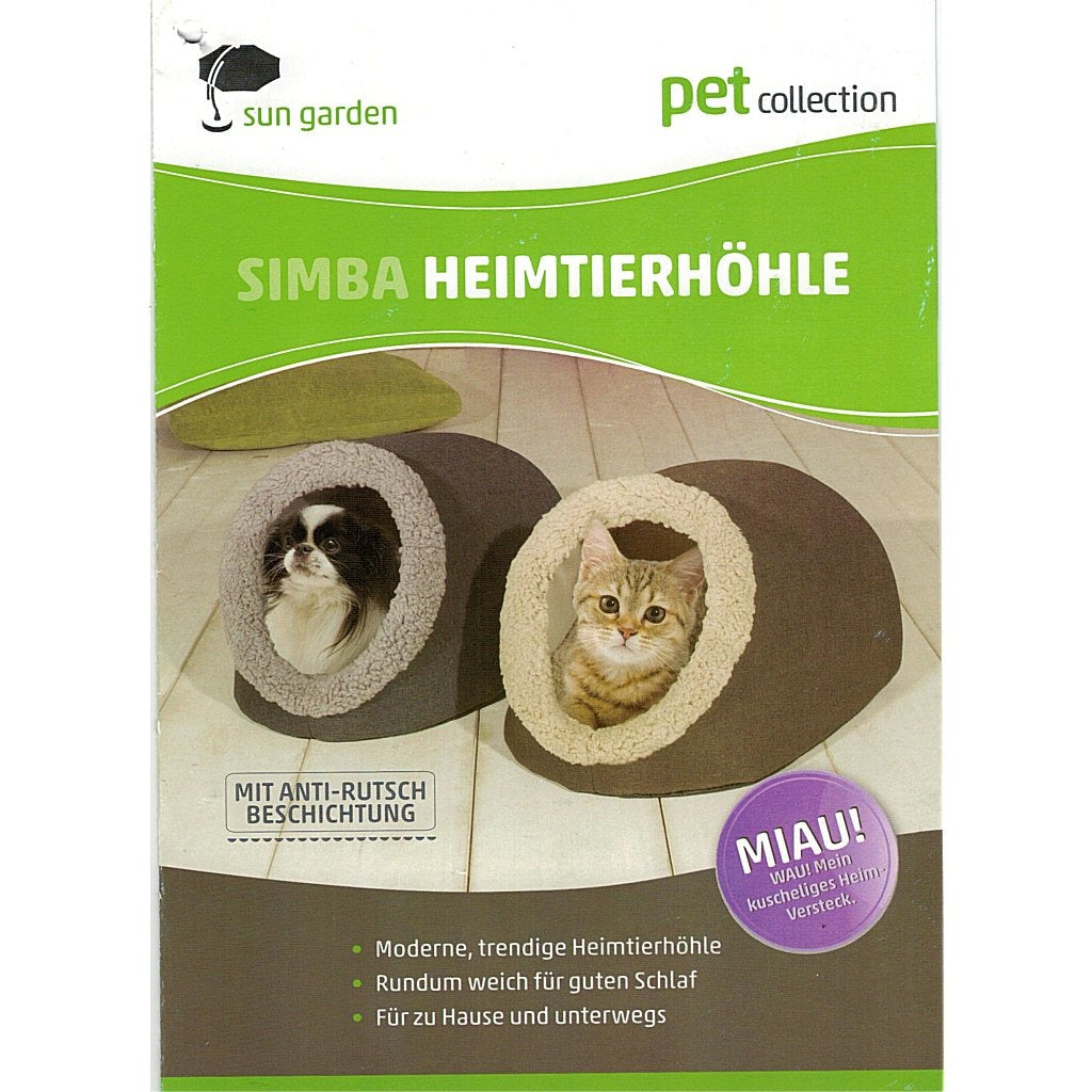 Zonnetuin simba huisdieren hol 45x40x32cm antraciet grijs