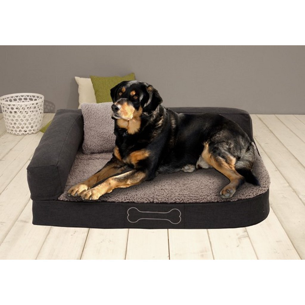 Zonnetuin pallina orthopedisch hondenkussen 80x60x25cm antraciet grijs