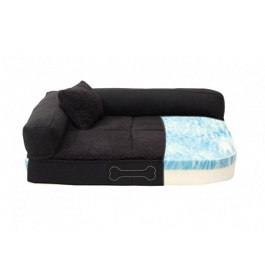 Zonnetuin pallina orthopedisch hondenkussen 100x80x27 cm bruin beige