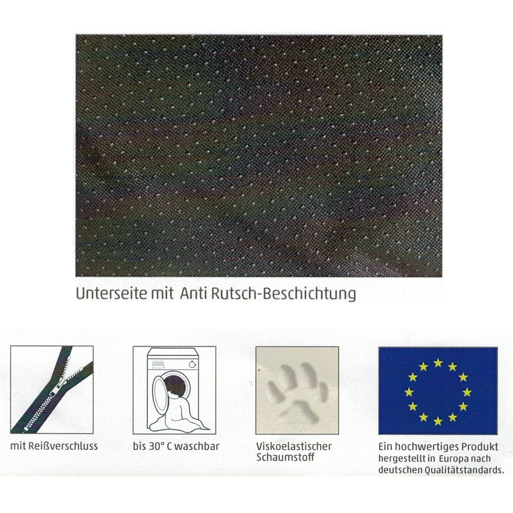 Sungarden lou orthopedisch hondenkussen 80x55x5cm grijs