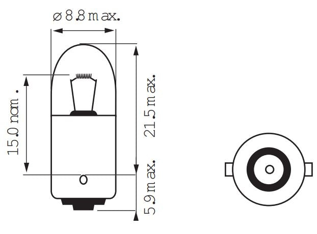 Ampoule 6V-5W BA9S
